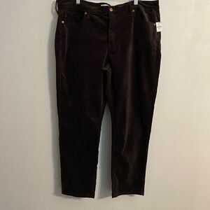 GAP Brown Vintage Slim High-rise 5 pocket corduroy, size 35/20